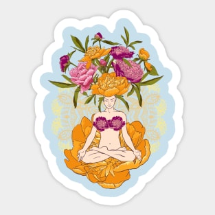 Yoga Flowers #3 Sticker